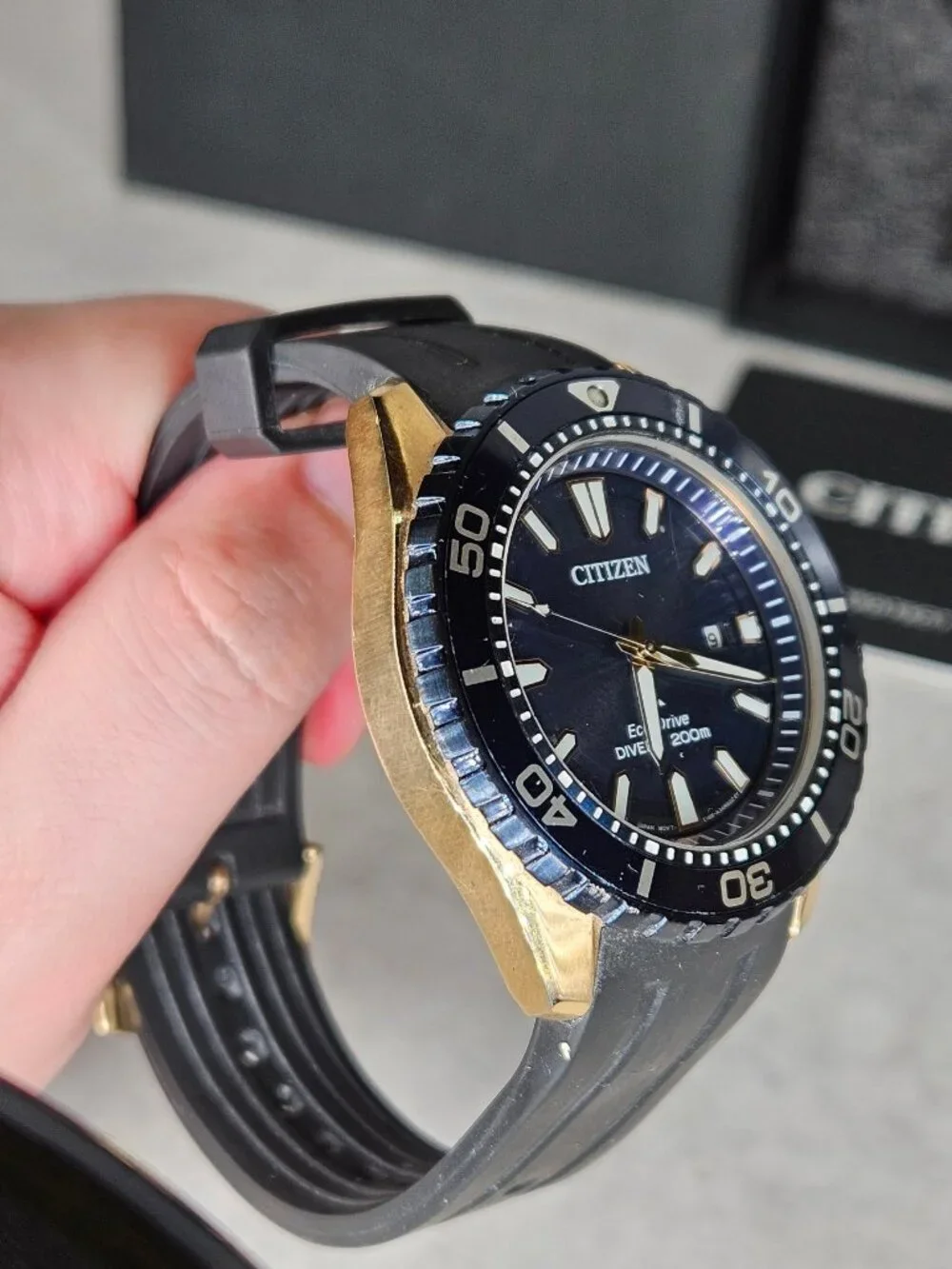 Citizen Promaster Eco Drive Diver's 200mm Solar Wristwatch Watch with Box